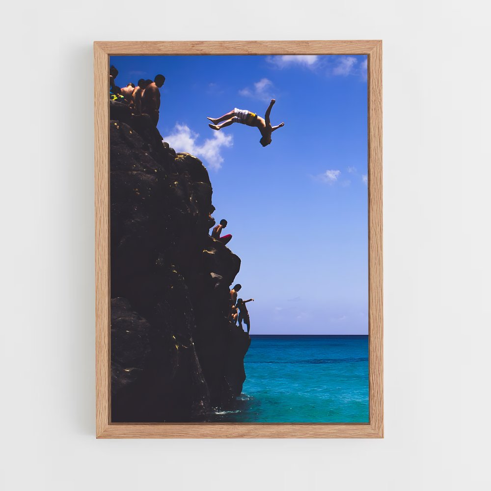 Poster Plongée Libre – affiche Plongeon de falaise (vue 4)